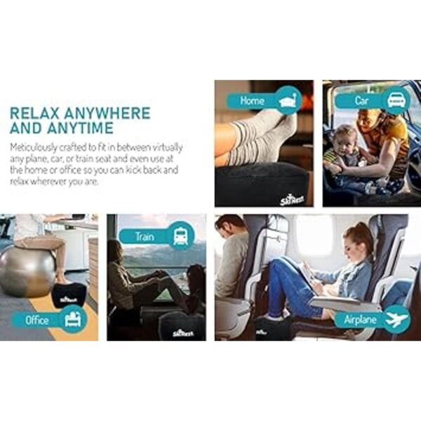 SkyRest Almohada inflable para reposapiés de viaje_3