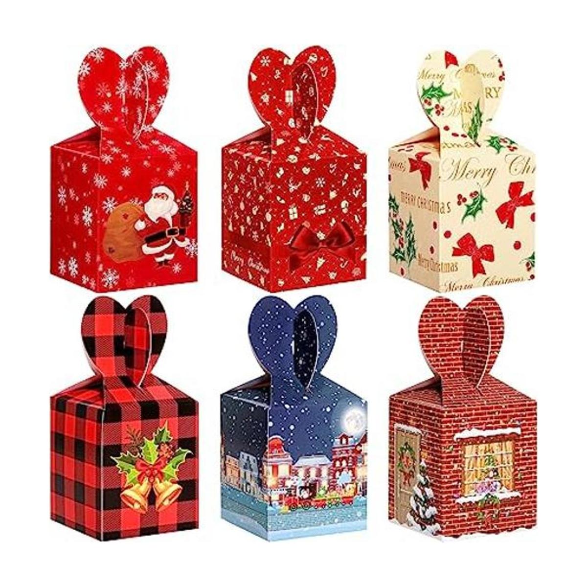 Paquete de 24 cajas de regalo de Navidad cajas de regalo
