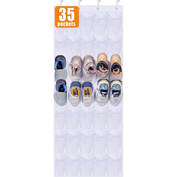 MISSLO Organizador de zapatos con 35 bolsillos grandes