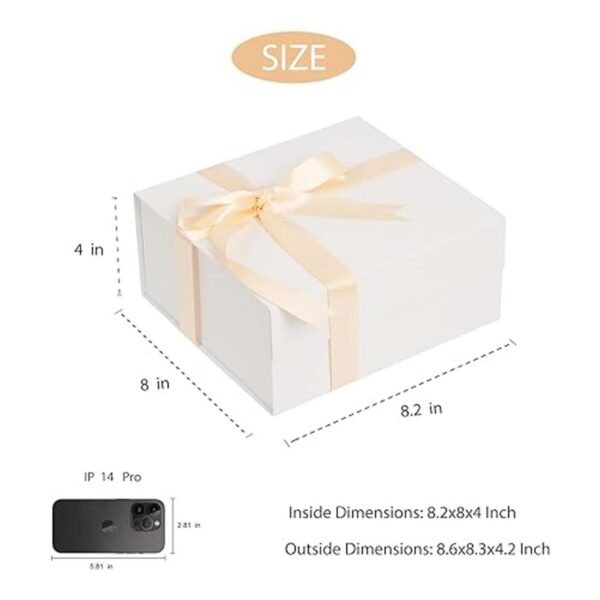 Cajas de regalo blancas con tapas 1 paquete caja de_2