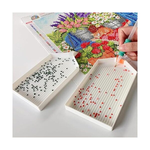 6 bandejas grandes de pintura de diamantes bandejas de