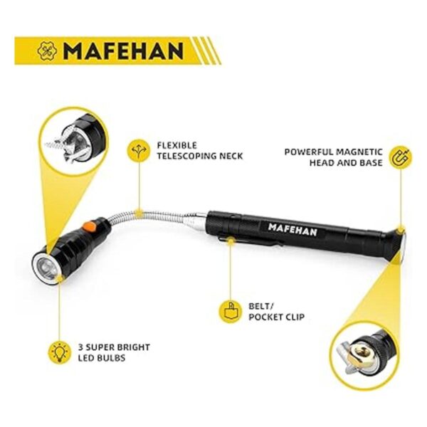 MAFEHAN Herramienta de recolección magnética linterna