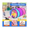 Túnel colorido de juego para bebés pequeños con ventana de_4