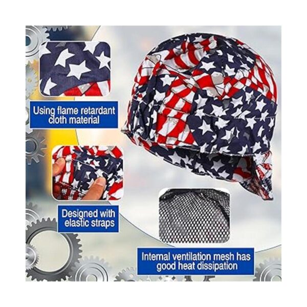3 piezas de gorra de soldadura resistente al fuego forro