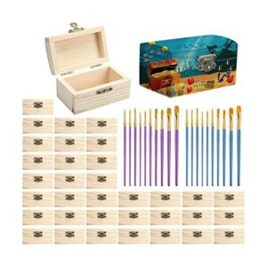 Caja de madera sin terminar de 36 piezas con 20 pinceles_1