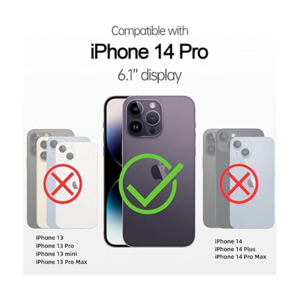 Anyos Funda tipo cartera cruzada para iPhone 14 Pro 6_2