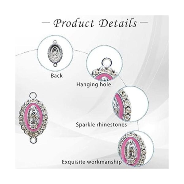Morofme Virgin Mary Charms 24pcs Mix Color Enamel Our Lady_3