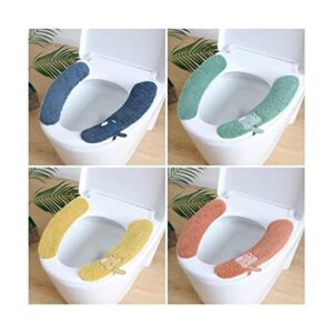 HADEEONG 4 pares de fundas de asiento de inodoro cálidas