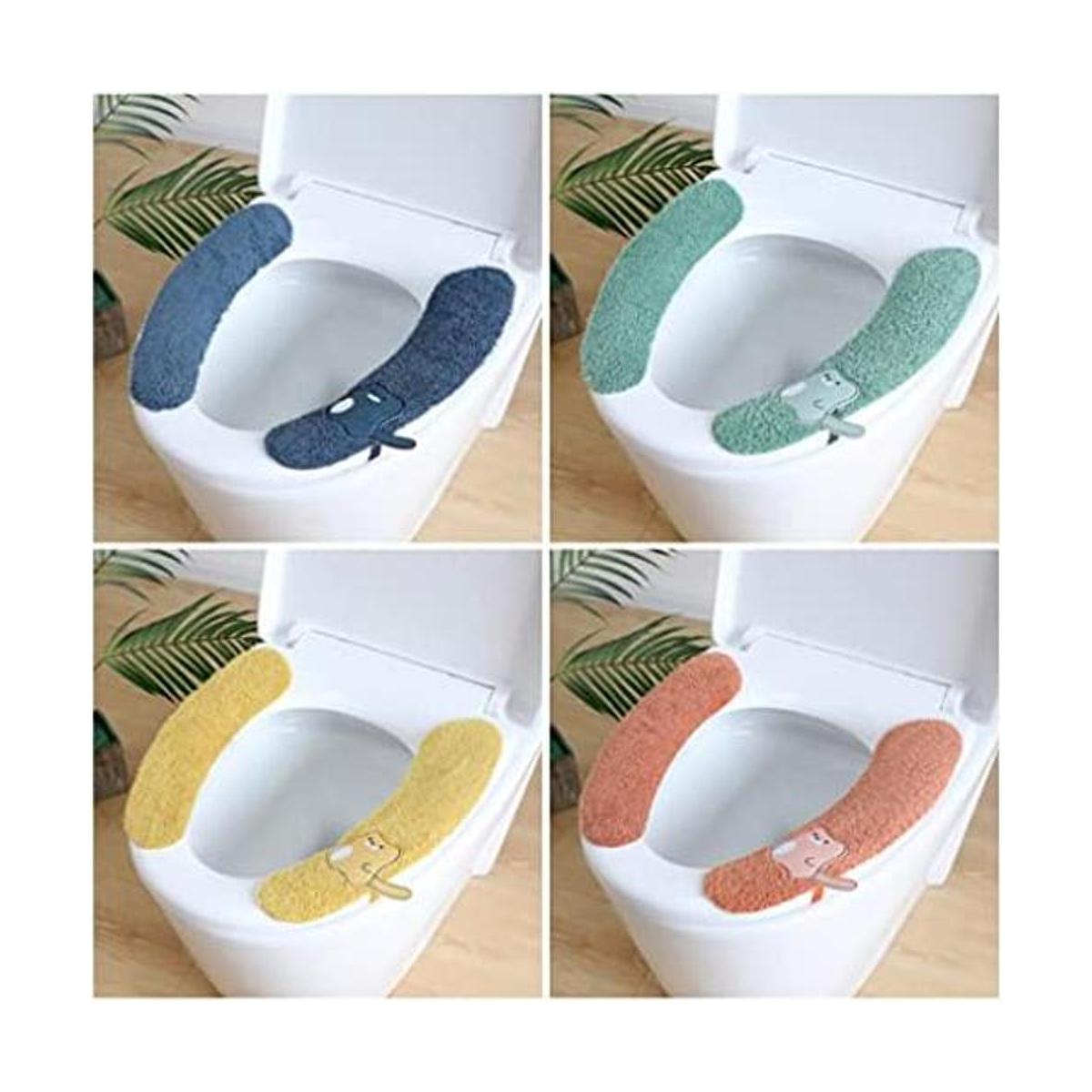 HADEEONG 4 pares de fundas de asiento de inodoro cálidas