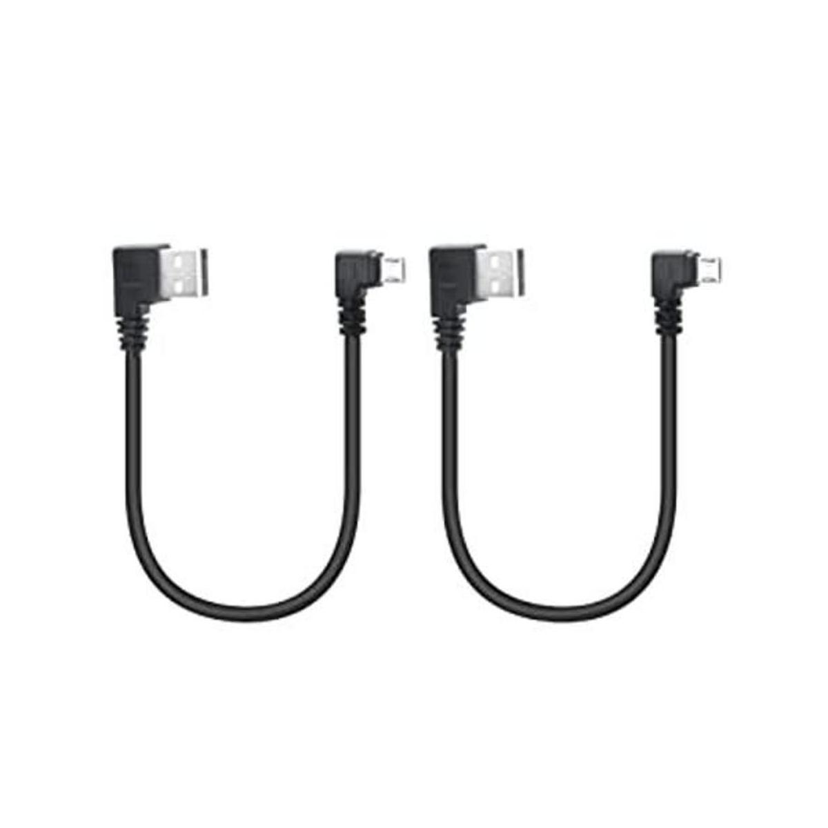 Cable micro USB corto 9.8 in de ángulo recto de 90 grados