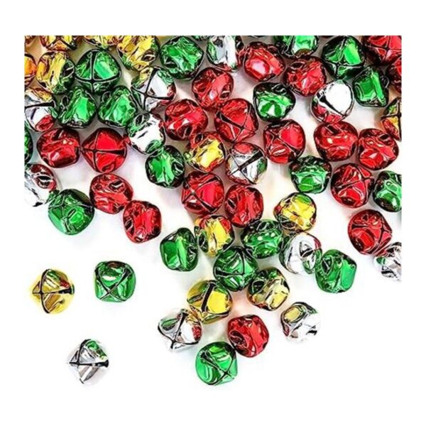 100 cascabeles de Navidad de 1 pulgada 4 colores