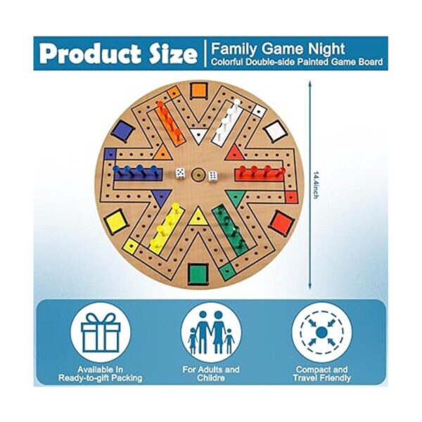 Juego de mesa de pista rápida de madera de 3 a 6 jugadores