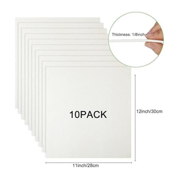 10 piezas de papel de fibra de cerámica de 11 x 12 x 0.12