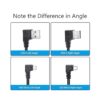 Cable micro USB corto 9.8 in de ángulo recto de 90 grados_2