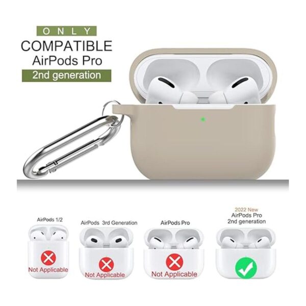 Compatible con AirPods Pro de 2 generación con llavero