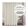 Cortina de ducha de lino estilo bohemio para baño tela