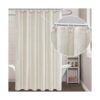 Cortina de ducha de lino estilo bohemio para baño tela