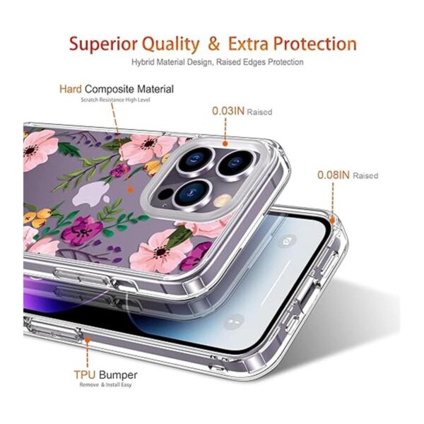 GiiKa Funda rígida para iPhone 14 Pro Max con protector de_4