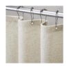 Cortina de ducha de lino estilo bohemio para baño tela
