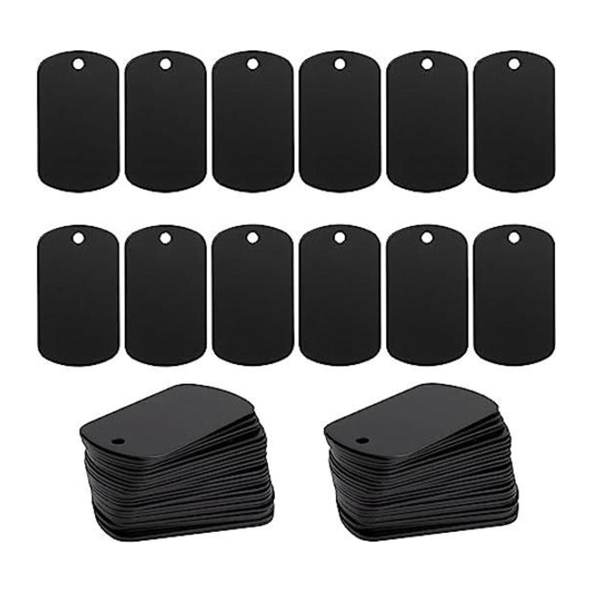 StayMax 100 Pack Anodized Aluminum Engraving Blank Tags