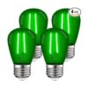 Luxrite Bombilla LED verde S14 Edison de 0.5 W bombillas_1