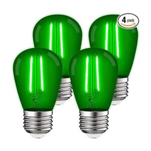 Luxrite Bombilla LED verde S14 Edison de 0.5 W bombillas_1
