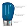 Luxrite S14 Edison Bombilla LED azul 0.5 W bombillas_4
