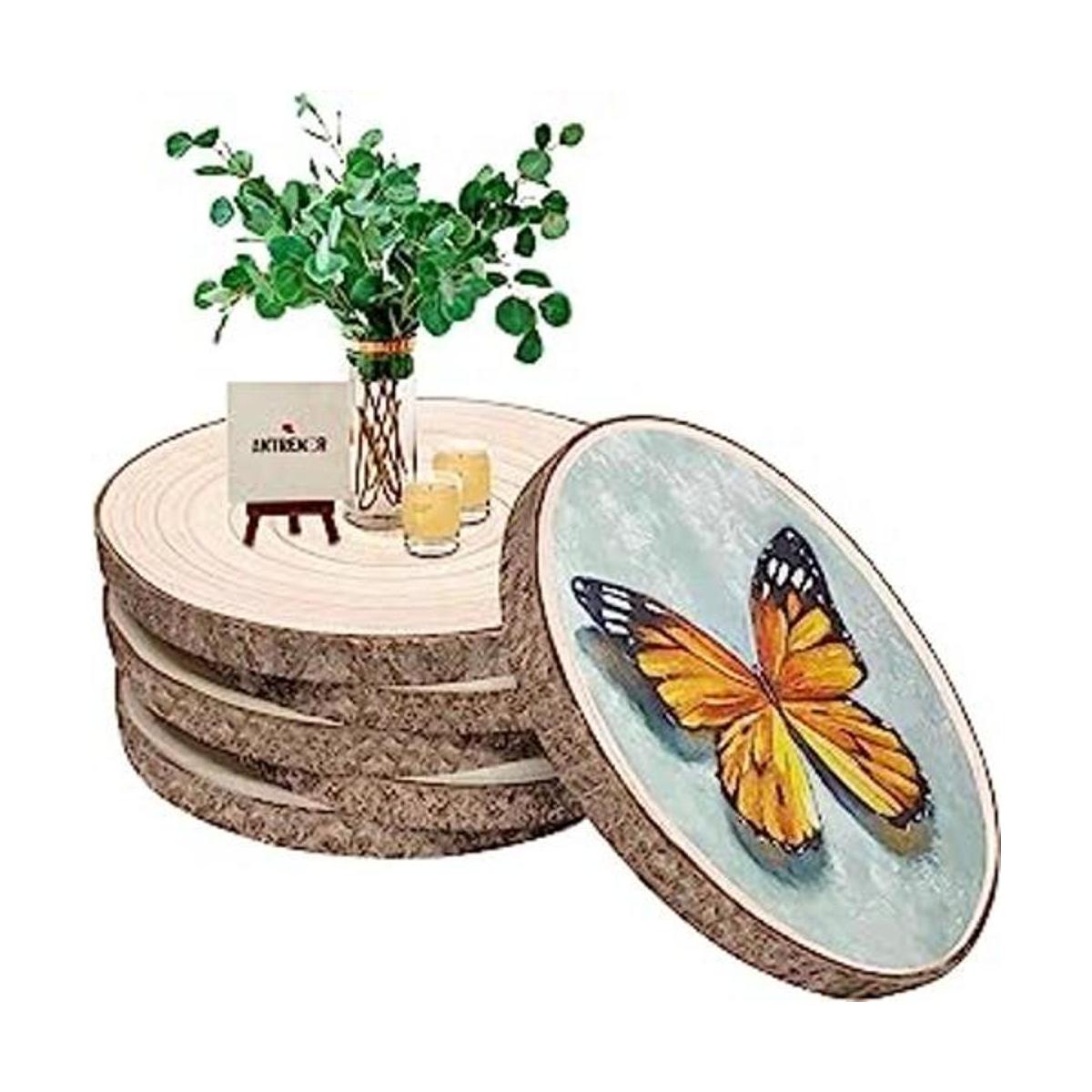 Paquete de 6 rebanadas de madera de 9 a 10.5 pulgadas