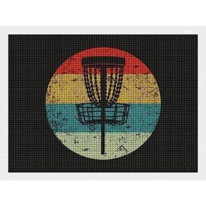Disco retro de golf pintura de diamante 5D juegos de