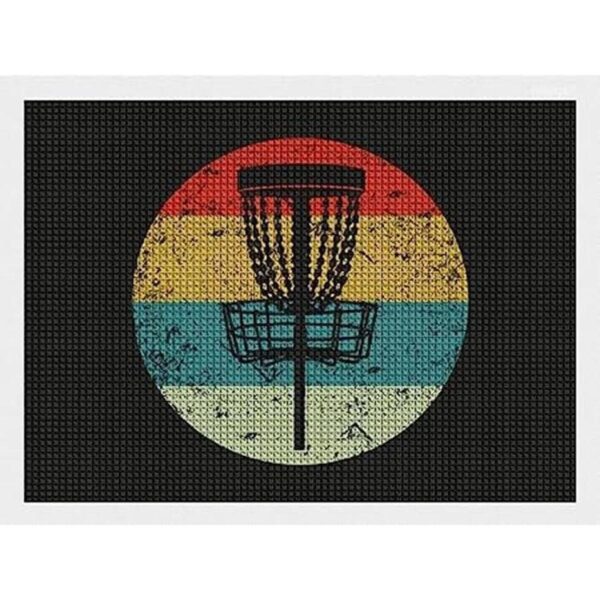 Disco retro de golf pintura de diamante 5D juegos de