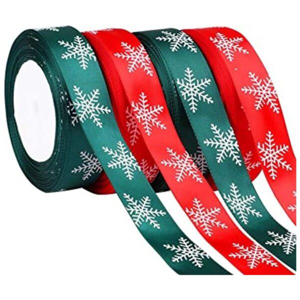 DECYOOL 4 rollos de 100 yardas de cinta de copo de nieve
