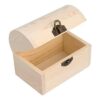 Hsiwto Caja de madera lisa sin acabar caja de joyería de