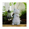 Estatua de jardín solar para gato arte de jardín con