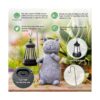Estatua de jardín solar para gato arte de jardín con