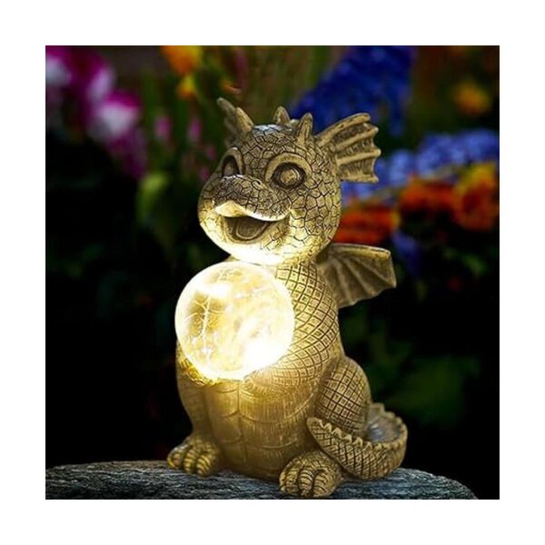 Qeeman Estatua de luces LED para decoración de jardín