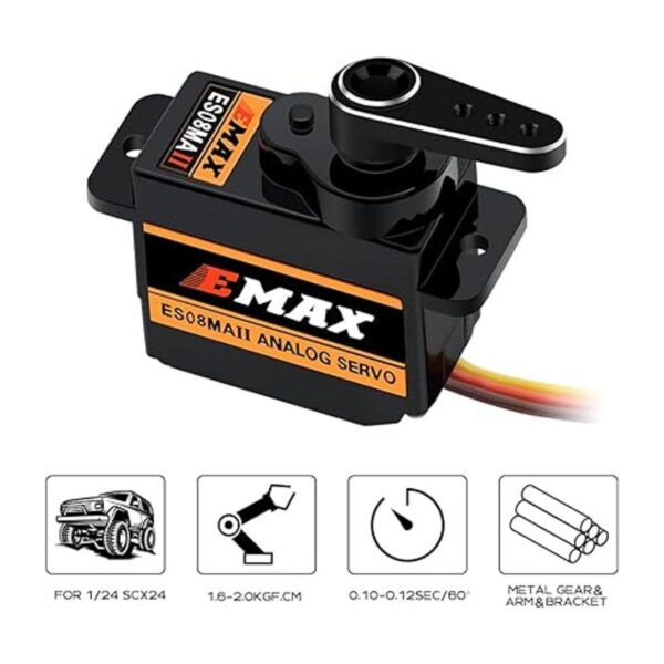EPINON Para AXIAL SCX24 Servo Metal Gear EMAX Servo de