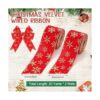 2 rollos20 yardas de cintas de terciopelo de Navidad con