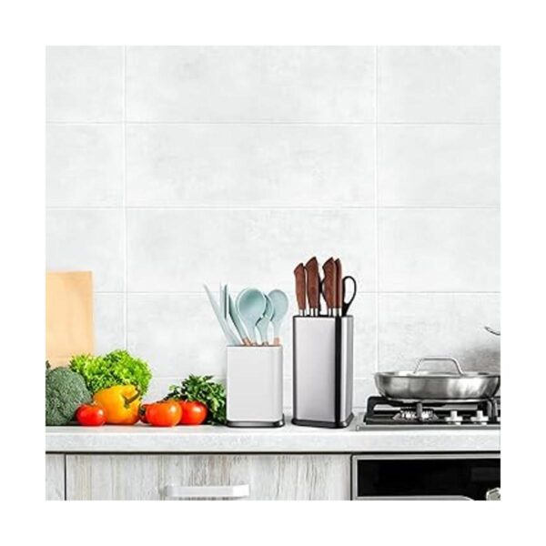Soporte de utensilios de cocina de acero inoxidable para