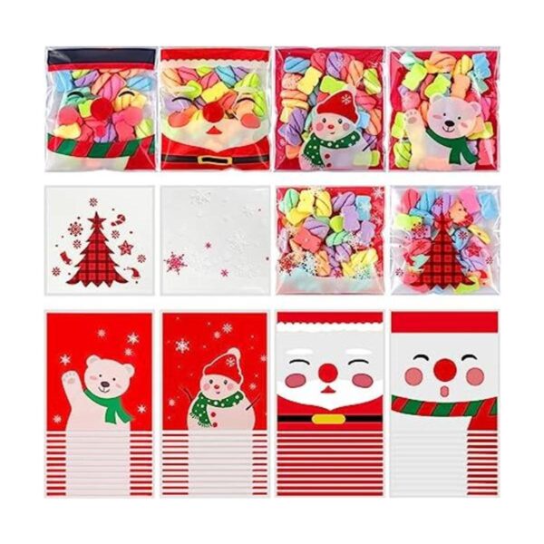 150 bolsas de celofán de Navidad bolsas de galletas de