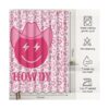 Preppy Cortina de ducha color rosa intenso de 71 x 71
