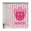 Preppy Cortina de ducha color rosa intenso de 71 x 71