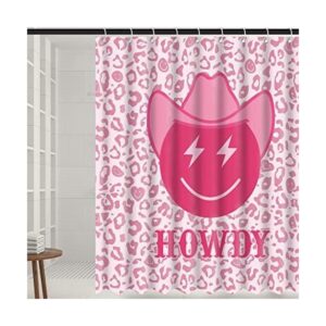 Preppy Cortina de ducha color rosa intenso de 71 x 71