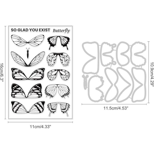 ORIGACH Juegos de sellos y troqueles transparentes de