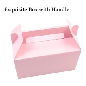 Oletx 12 cajas de regalo rosadas a dos aguas caja de_4