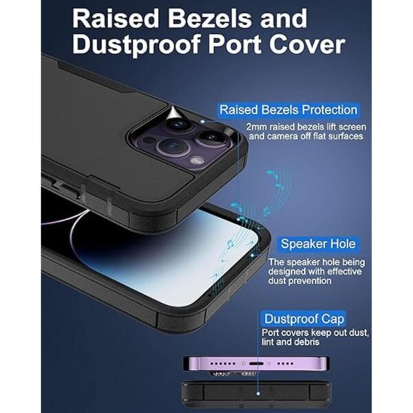 Dahkoiz Funda para iPhone 14 Pro Max con protector de_4