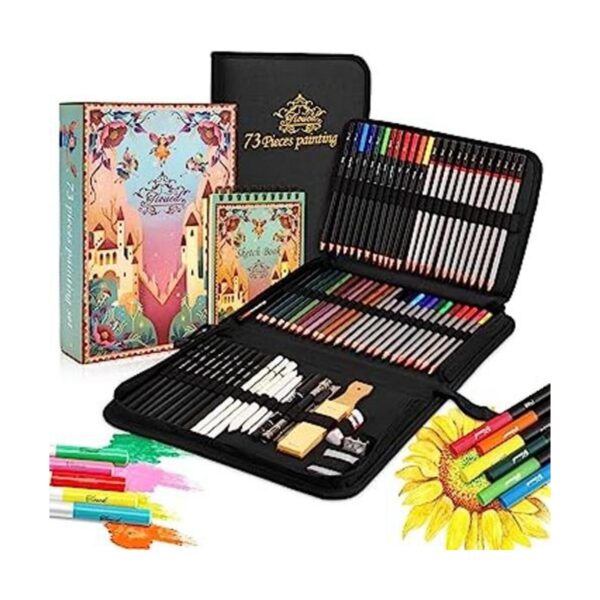 Tioucd 73 Pcs Drawing Kit Professional Art Supplies