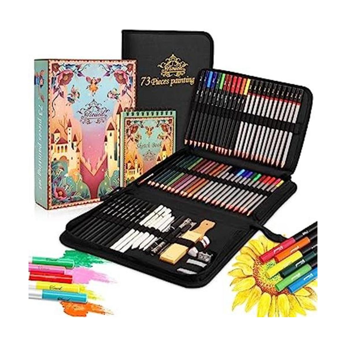 Tioucd 73 Pcs Drawing Kit Professional Art Supplies