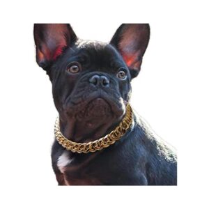 Collar de perro con eslabones cubanos collar de cadena_1