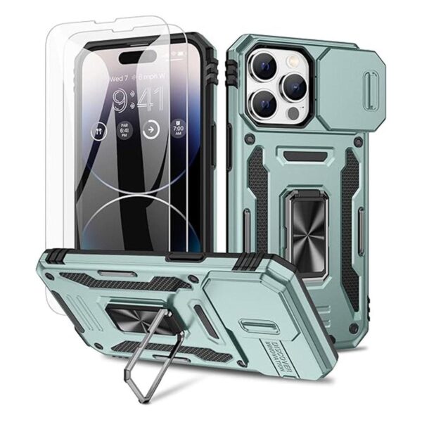 Maxdara Funda para iPhone 14 Pro Max con soporte y_1