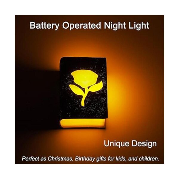 Lámpara de noche LED con temporizador luz de libro AAA_4